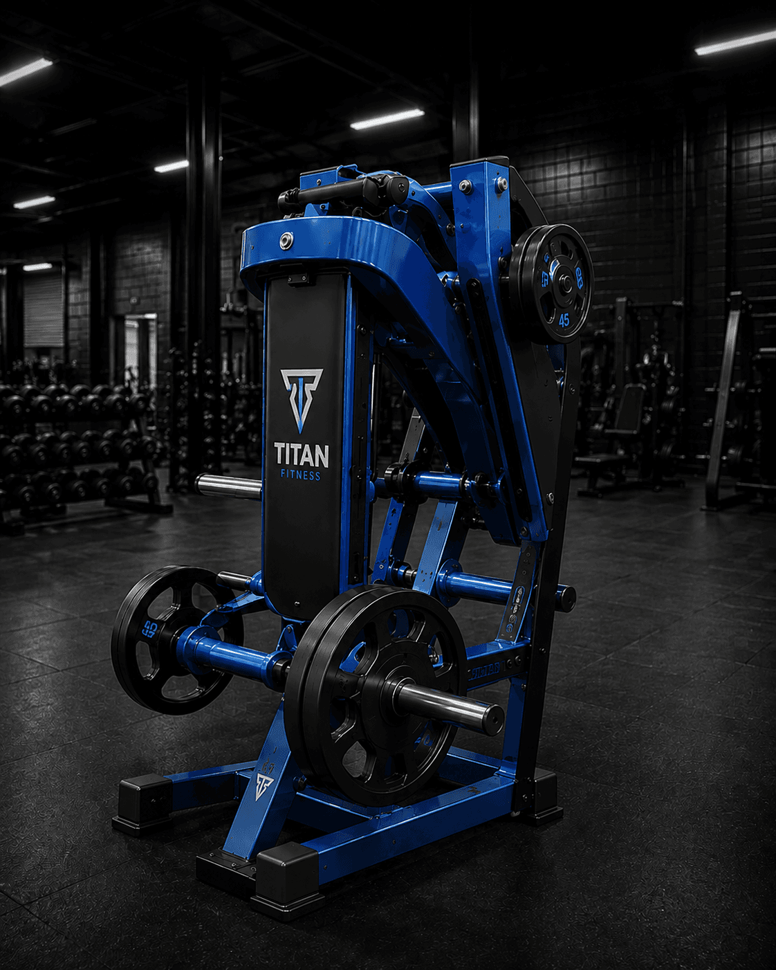 Professional gym machine customized in blue